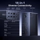 thumbnail image 2 of Estación de acoplamiento USB-C UGREEN Revodok Pro 314 para 3 monitores, 100 W, 2 of 9