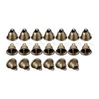 Magideal - 20 Piezas Campanas Bronce Mini Diseño Clásico Colgante Para Decoración Manualidades De Hierro Sonido Festivo Nítido Adecuadas Para Aniversarios Bodas