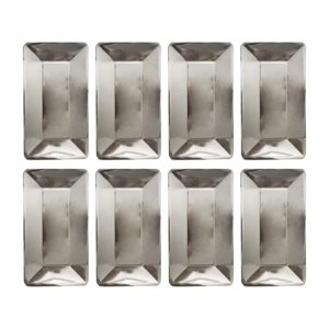 Magideal - 8 Platos Desechables De Papel De Aluminio Rectangulares, Platos De Papel Para Fiestas, Utensilios Para Cafeterías, Restaurantes, Eventos, Bodas Y Repo Plata