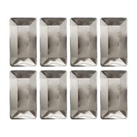 Magideal - 8 Platos Desechables De Papel De Aluminio Rectangulares, Platos De Papel Para Fiestas, Utensilios Para Cafeterías, Restaurantes, Eventos, Bodas Y Repo Plata