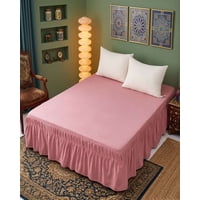 Mylhogar - Faldon De Cama Con Plisado Elegante Super King