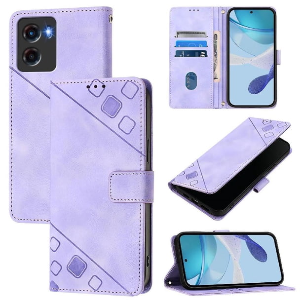Funda Cartera para Motorola Moto G05 con Soporte y Ranuras, Resistente a Golpes y Rayones Morado