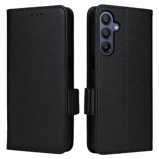 Funda Cartera para Samsung Galaxy A16 Tapa Flip con Ranuras y Soporte Negro