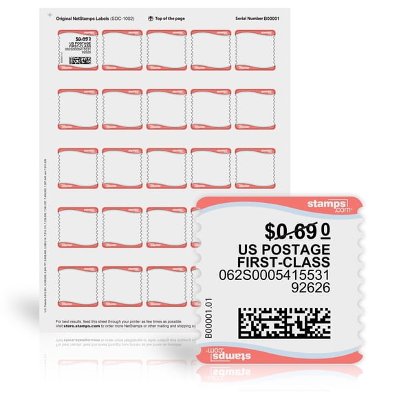 Sellos Postales Imprimibles Netstamps 50 Hojas