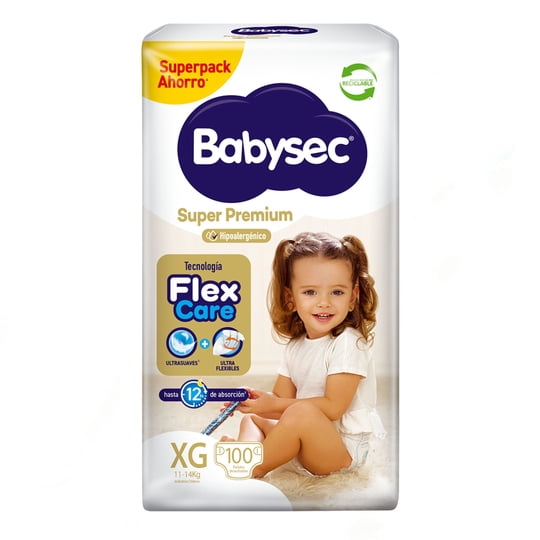Pañales Babysec Súper Premium Xg
