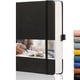 thumbnail image 1 of Cuaderno EMSHOI Dotted A5 de 256 páginas con tapa de piel, color negro, 1 of 7