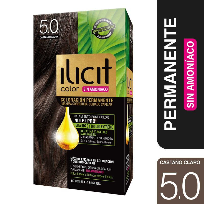 Ilicit - Coloración Permanente Sin Amoníaco 5.0 Castaño Claro