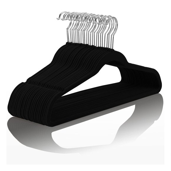Perchas de terciopelo MIZGI Premium (paquete de 50), resistentes y antideslizantes
