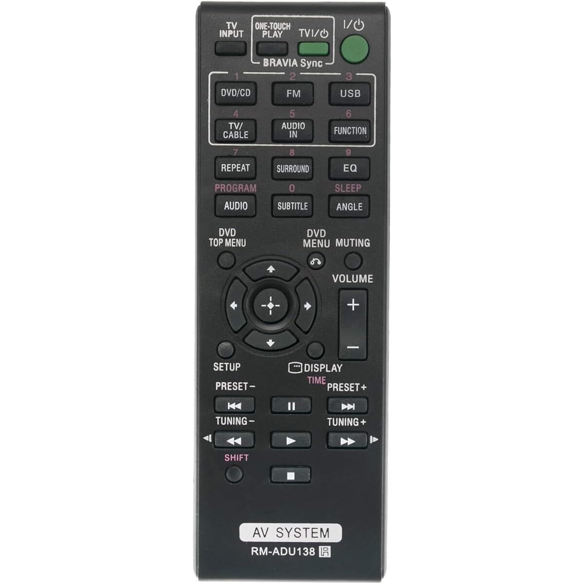 Genérico - Control Remoto Rmadu138 Para Sony Av Davtz140 Hbdtz130