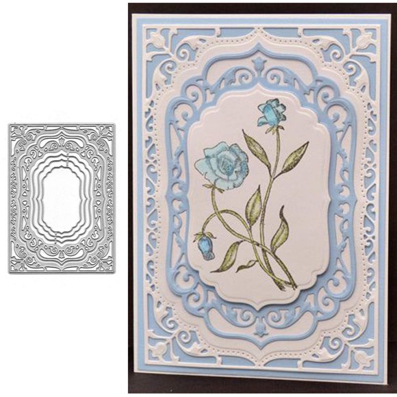 Matrices De Corte De Metal 12 5 X 8 8 Cm Marco Floral