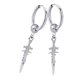 thumbnail image 2 of Pendientes De Acero Inoxidable Pendiente Largo Clip De Oreja Pendiente De Oreja Plata 2pcs, 2 of 5