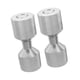 thumbnail image 2 of Juego De 2 Pasadores De Alineación De Dos Orificios, Accesorio De Aluminio De 1-1/8", Dos Orificios, Color Plata, 2 of 5
