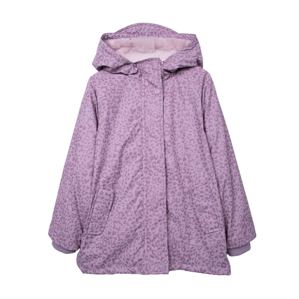 Chaqueta Niña Impermeable Animal Print Malva