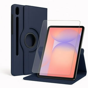 Mar Cases - Carcasa Funda Giratoria Para Tablet Samsung S10 Lite Azul + Vidrio