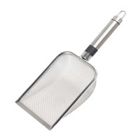 Magideal - Arena Para Reptiles Sustrato Para Reptiles De Malla Fina De Acero Inoxidable Cuchara Para Arena De Metal, Sustrato Para Terrario Limpiador De Basura Mango De Acero De 29 Mm.