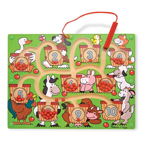 Actividad de rompecabezas: laberinto de números con varita magnética Melissa & Doug