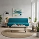 thumbnail image 1 of Funda Cubre Futon Tela Gruesa Elasticada Texturizada Cuadrille 3 Cuerpos Color Turquesa, 1 of 3