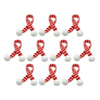 Magideal - Conjunto De 10 Mini Gorros Navideños, Conjunto De Bufanda, Material Suave, Gorro De Muñeco De Santa, Botella, Gorros De Punto Navideños Para Muñecos D