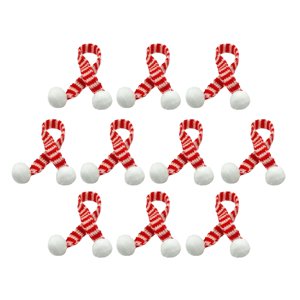 Magideal - Conjunto De 10 Mini Gorros Navideños, Conjunto De Bufanda, Material Suave, Gorro De Muñeco De Santa, Botella, Gorros De Punto Navideños Para Muñecos D