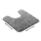 thumbnail image 2 of Xiao Hua Tapete de Baño Antideslizante en Forma de U para Piso de Inodoro, Marrón Grueso y Denso Esponjoso Suave de Felpa, Lavable a Máquina, Fuerte Absorción de Agua 20 Pulgadas x 20 Pulgadas, 1, 2 of 4
