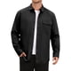 thumbnail image 5 of INSPIRE CHIC Camisas de Hombre Manga Larga Bolsillo en el Pecho Color Sólido Camisa Casual Chaqueta XL Negro, 5 of 6