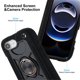 thumbnail image 4 of Funda para Apple iPhone 17 Pro Max de 6.9 Pulgadas con Soporte de Doble Anillo, Soporte Giratorio de 360°, PC+silicona, Cubierta de Teléfono a Prueba de Golpes de Grado Militar de Alta Resistencia,, 4 of 6