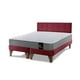 thumbnail image 2 of Cama Europea Zen Best 2 Plazas Colchon Resortes Base Dividida + Respaldo Tela Burdeo, 2 of 6
