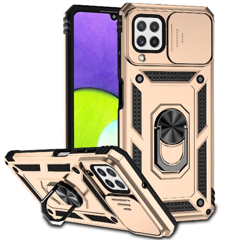 Estuche Gangxun Para Samsung Galaxy A22 4g, Soporte Giratorio 360°, Estilo Mecánico Y Magnético