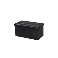 Genérico - Banqueta Puff Baúl Negro 76X38 Organizador Puff Sillón Plegable
