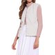 thumbnail image 4 of INSPIRE CHIC Chaleco de Piel Sintética para Mujer con Botones Sin Mangas Abierto al Frente Chaqueta de Invierno 2025 S Albaricoque, 4 of 6