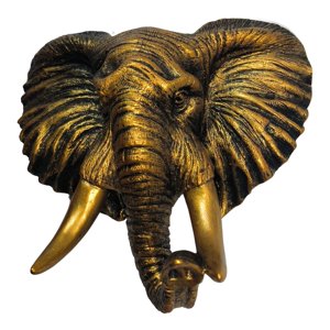 Magideal - Escultura De Pared De De Resina 3D, Decoración Para Dormitorio, Oficina, , 20 Cm X 9 Cm *21,5 Cm, Adorno Elegante Para Interiores Y , Bronce Elefante De Bronce