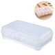 thumbnail image 1 of Huevera de plástico, bandeja para huevos rellenos con tapa, huevera portátil apilable para refrigerador con 15 ranuras para huevos, ideal para camping, nevera y cocina., 1 of 8