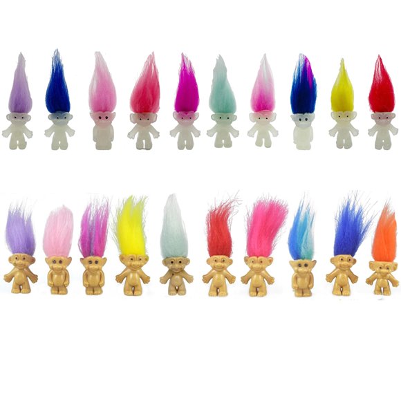 Minimuñecos Troll Yintlilocn Luminous que brillan en la oscuridad, 20 unidades