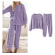 thumbnail image 2 of X2 Conjunto De Pijama Mujer Invierno Suave Peludo Franela, 2 of 10