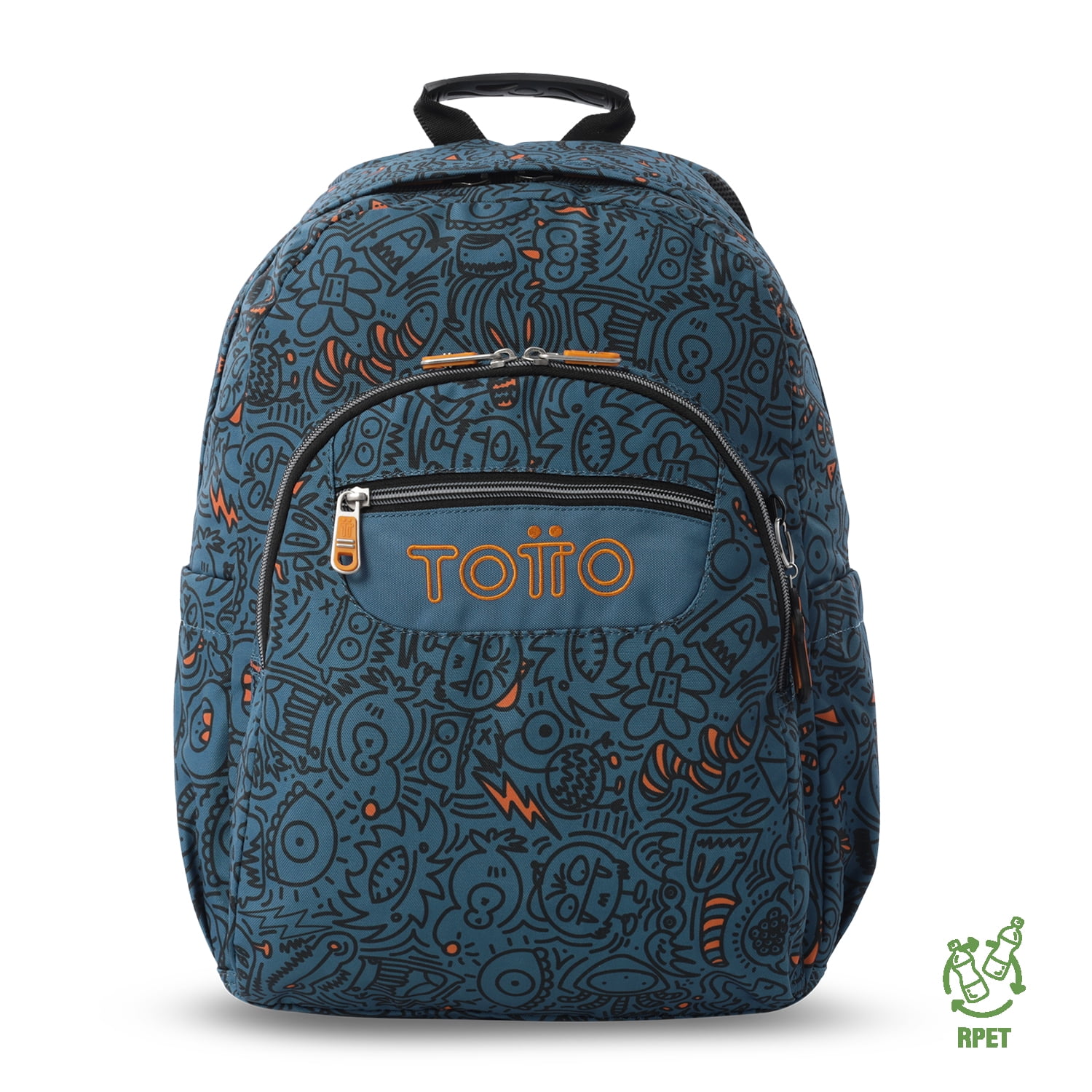Mochila Escolar Notebook 14" Acuarela Azul Totto