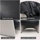 thumbnail image 4 of Sillón Lorenzo Individual Ecocuero Estructura Curva De Acero Negro Liso, 4 of 8