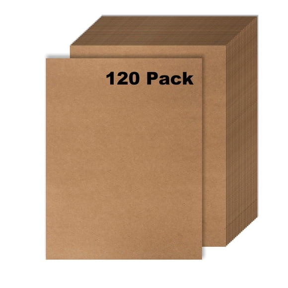 Bargain Paradise - Paquete de 120 hojas de papel kraft marrón 21 × 29 cm