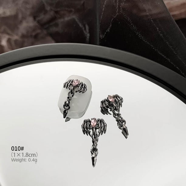 Personalized Nail Art Accessories Not Easy To Break Alloy Nail Art Crow Heart Cross Health & Beauty Cross Nail Art Jewelry