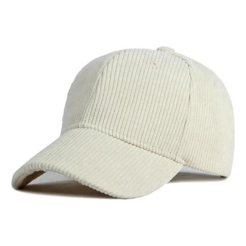 Ezn - Gorra 100% Algodón Cotelé Jockey Unisex Clásico Casual Beige Única