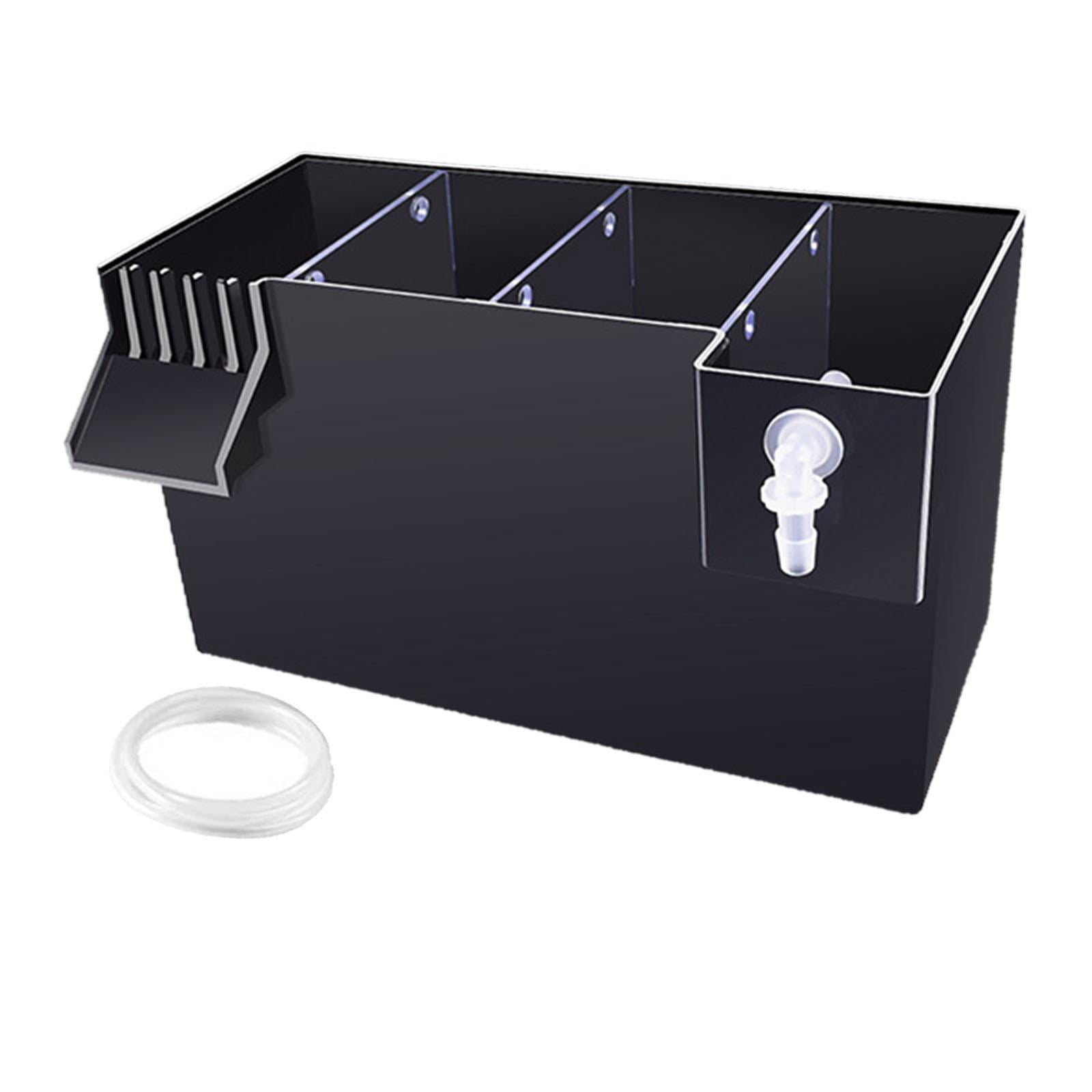 Caja De Filtro Colgante Para Acuario, Caja De Flujo Por Goteo, Caja De Filtro Superior Para Pecera En Cascada, Color Negro, 26 X 13,5 X 15 Cm