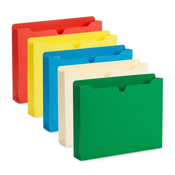 File Jackets Blue Summit Supplies, expansión de 5 cm, paquete de 25