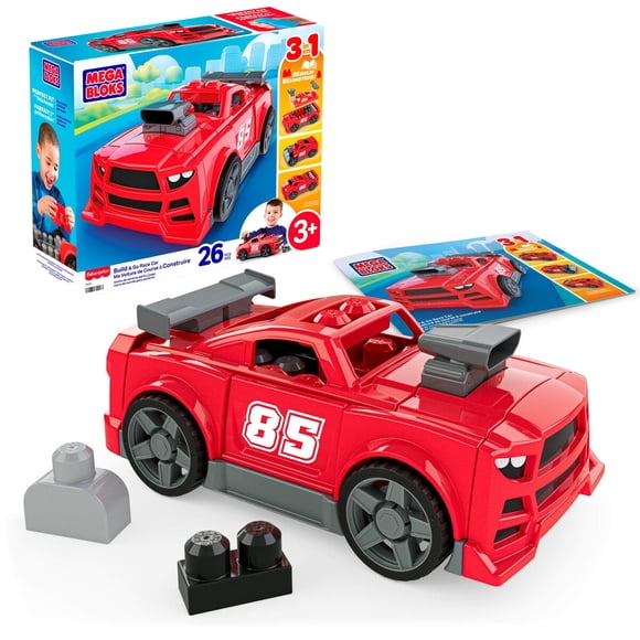 Auto de Carreras Mega Bloks Build Go 26 Piezas JKG35