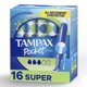 thumbnail image 1 of Tampones Tampax Pocket Pearl Super Absorbency 16 unidades, 1 of 8