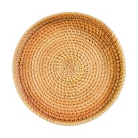 Bothyi - Organizador Redondo De Ratán Para Servir Platos De Almacenamiento Para Fiestas De Desayuno 22 Cm X 3 Cm