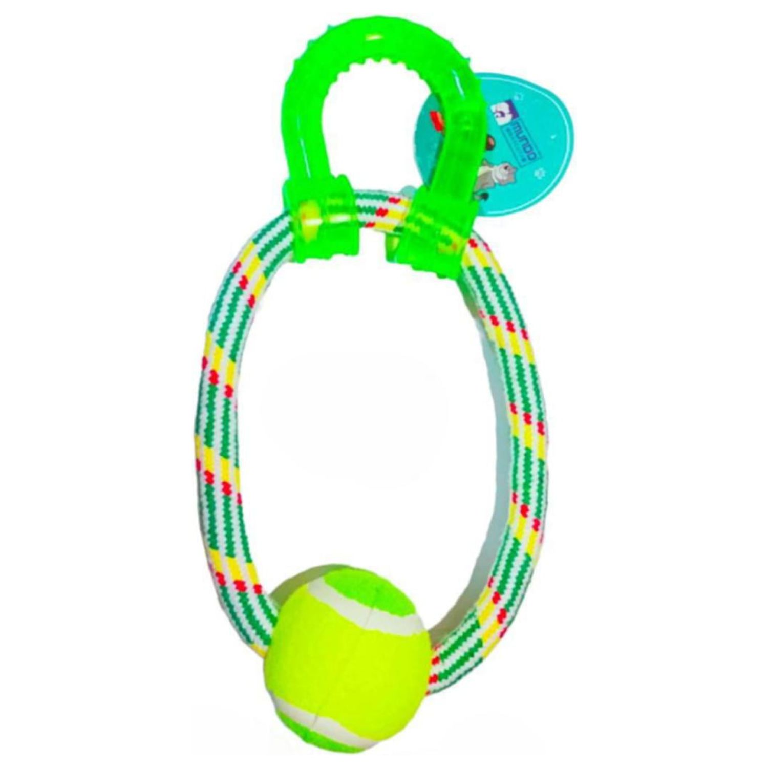 Total Click - Juguete De Cuerda Para Halar Con Pelota Perros Mascotas