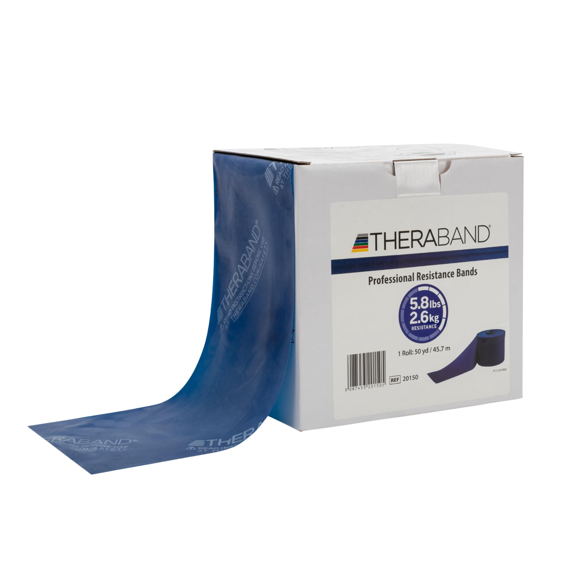 Banda Elástica Theraband Azul Extra Pesada, Rollo De 45,7 M