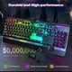 thumbnail image 4 of Teclado para juegos TECKNET con iluminación RGB de 15 zonas, resistencia al agua IP32, 4 of 7