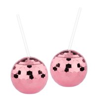 Magideal - 2 Tazas, Copa De Cóctel Con , Botellas De Té, Regalo Único Para Bebidas De Fiesta, Copas De Vino, Bebidas De Fiesta, 600 Ml/20 , Oro Rosa Oro Rosa2