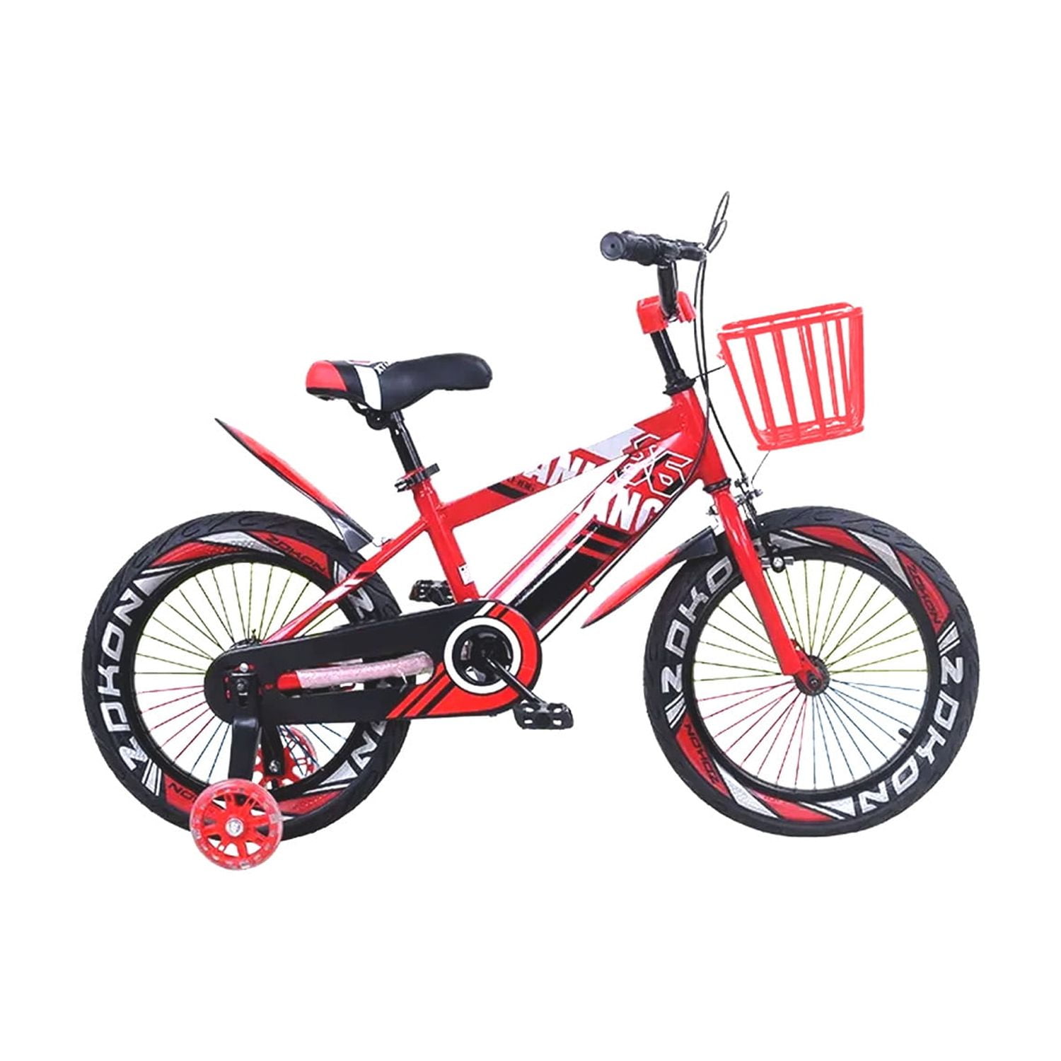 Mundo Online - Bicicleta Mountain Bike Luces Led Y Colores Aro 12 Rojo