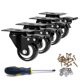thumbnail image 1 of Juego de 4 ruedas Caster Wheels CLOATFET de 5 cm, resistentes, con bloqueo y freno, 1 of 7